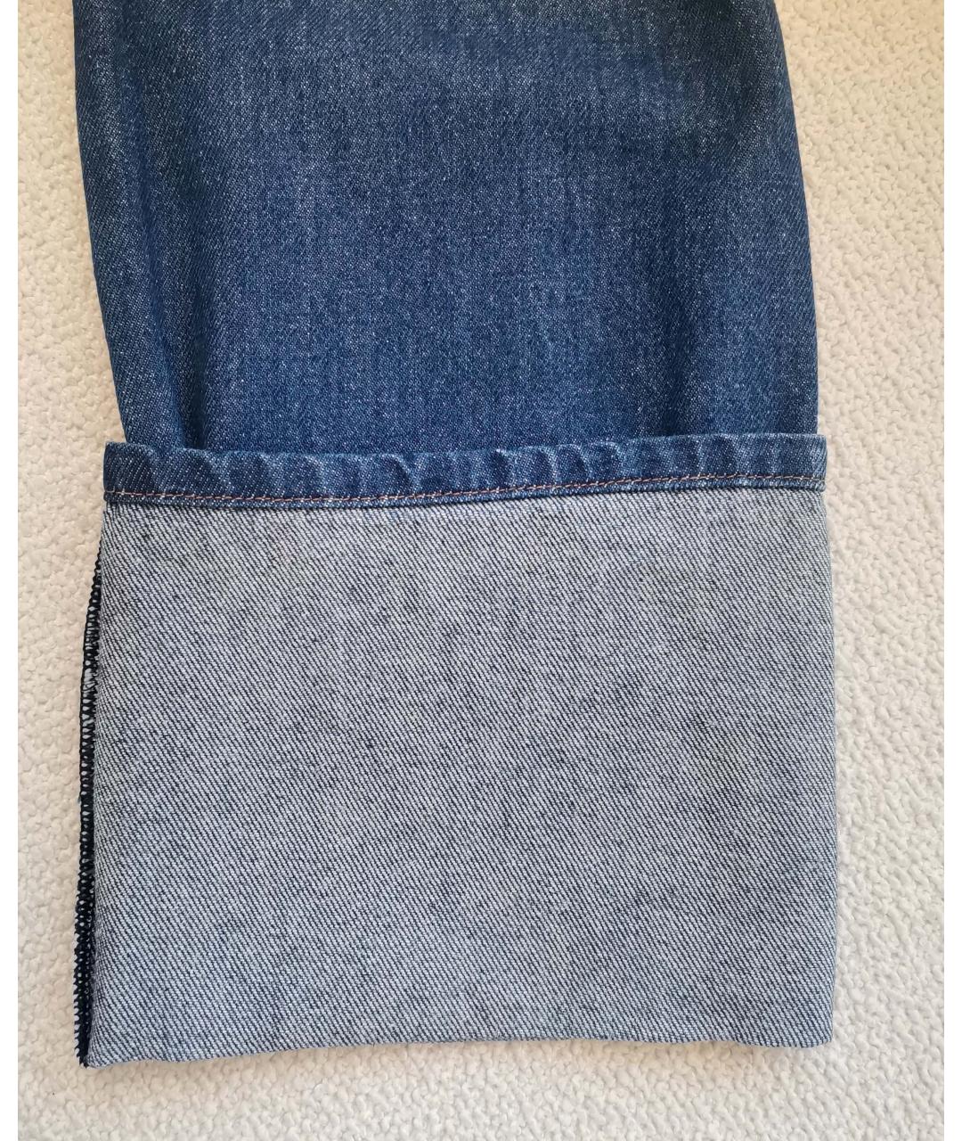 SPORTMAX Темно-синие хлопковые прямые джинсы, фото 6