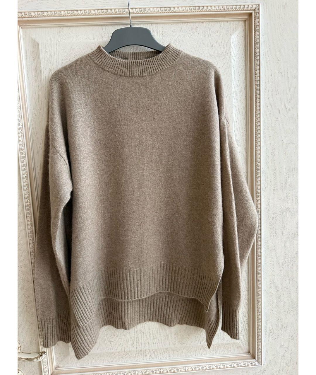 LOULOU STUDIO Бежевый кашемировый джемпер / свитер, фото 9