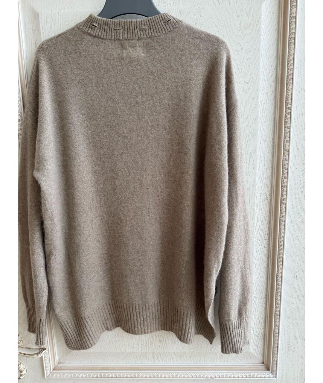 LOULOU STUDIO Бежевый кашемировый джемпер / свитер, фото 2