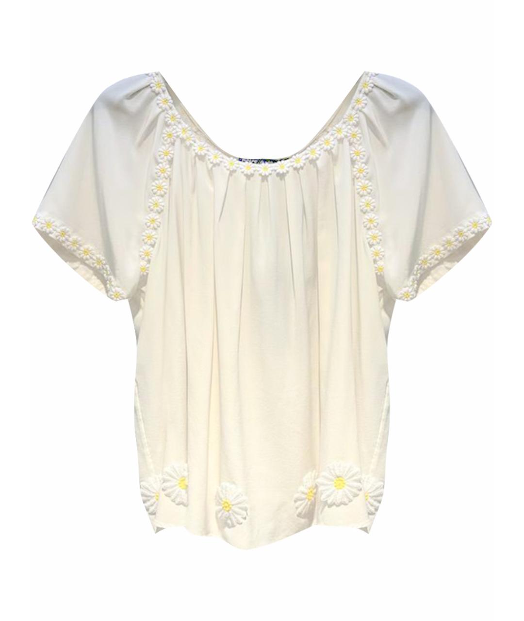 DOLCE&GABBANA Белая шелковая блузы, фото 1