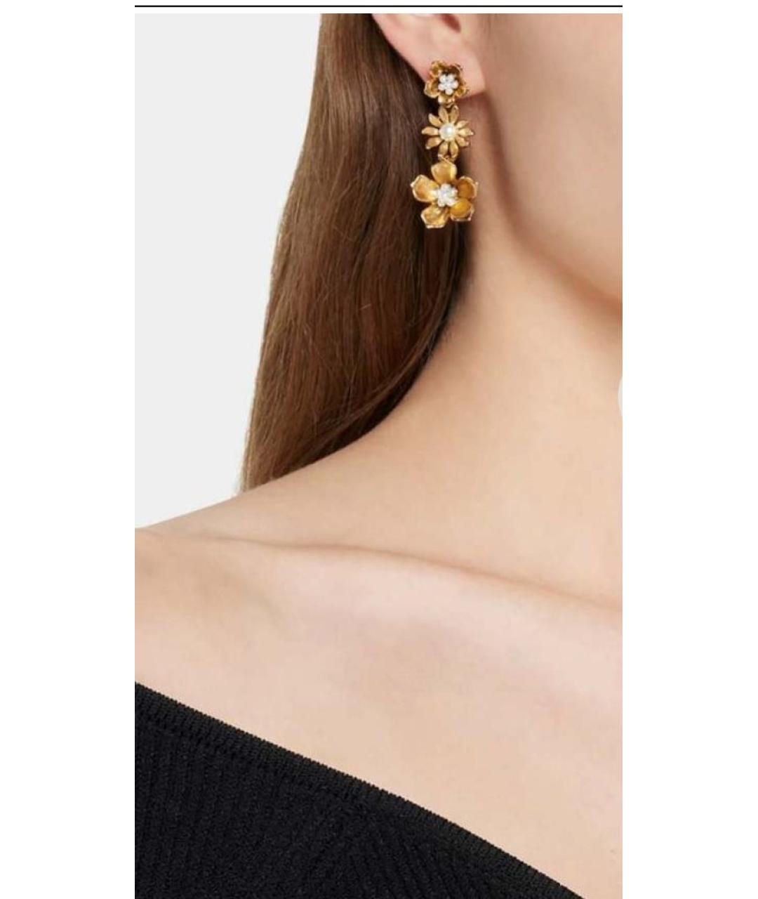 OSCAR DE LA RENTA Золотые позолоченные серьги, фото 8