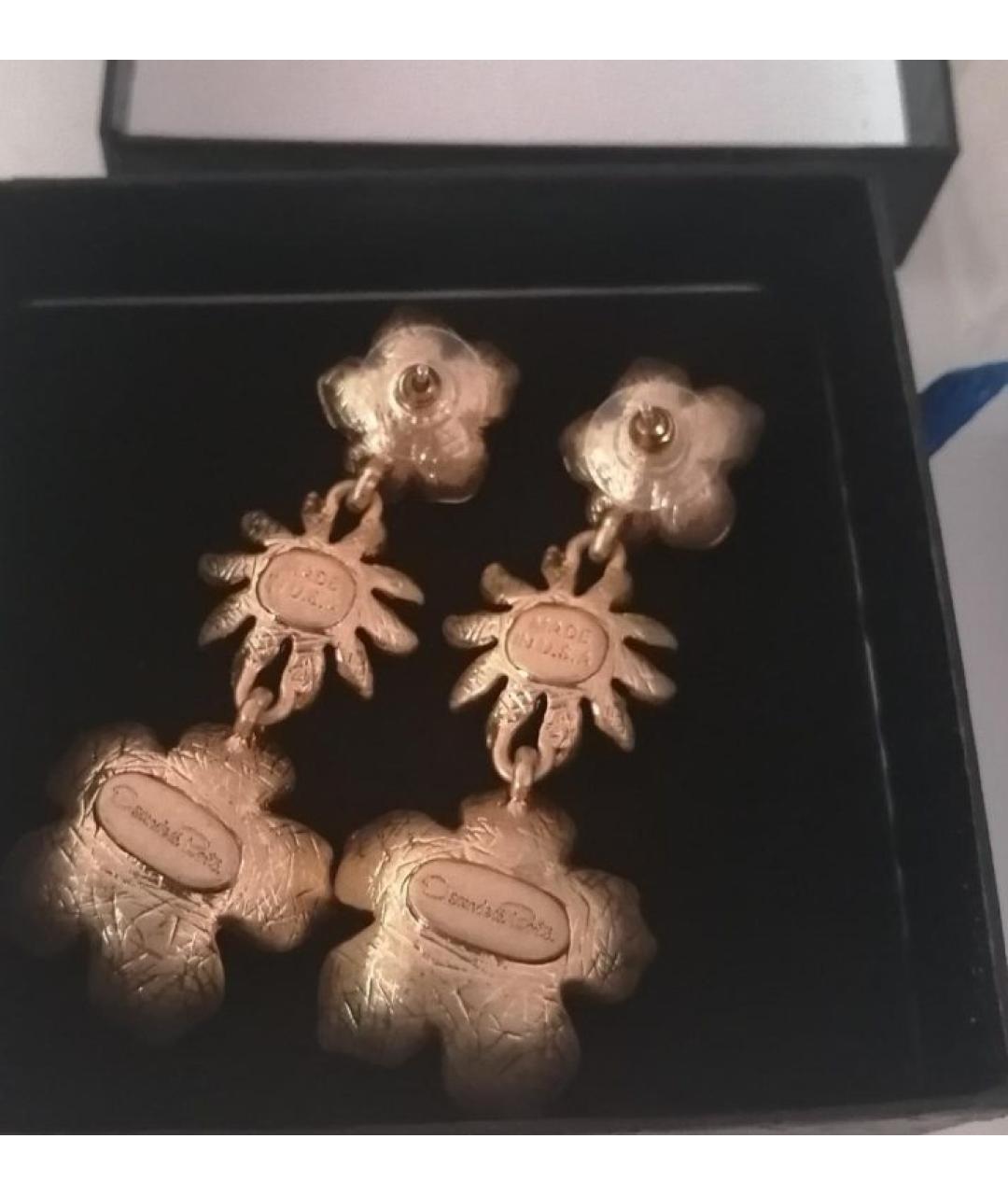 OSCAR DE LA RENTA Золотые позолоченные серьги, фото 7