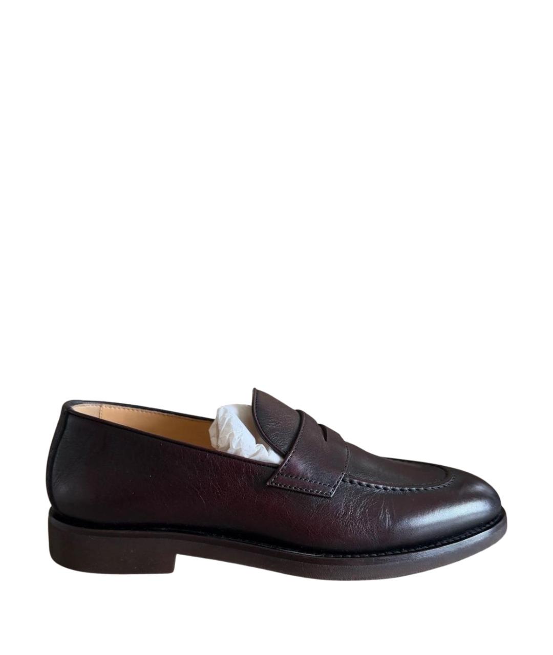 BRUNELLO CUCINELLI Коричневые кожаные туфли, фото 1