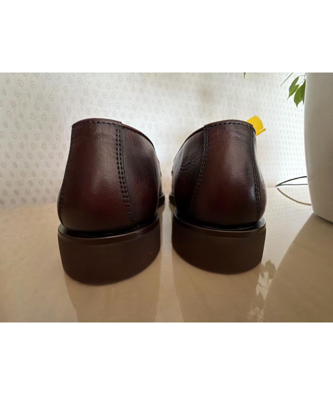 BRUNELLO CUCINELLI Коричневые кожаные туфли, фото 4