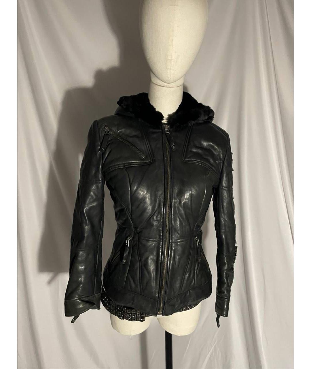 PHILIPP PLEIN Черная кожаная куртка, фото 6