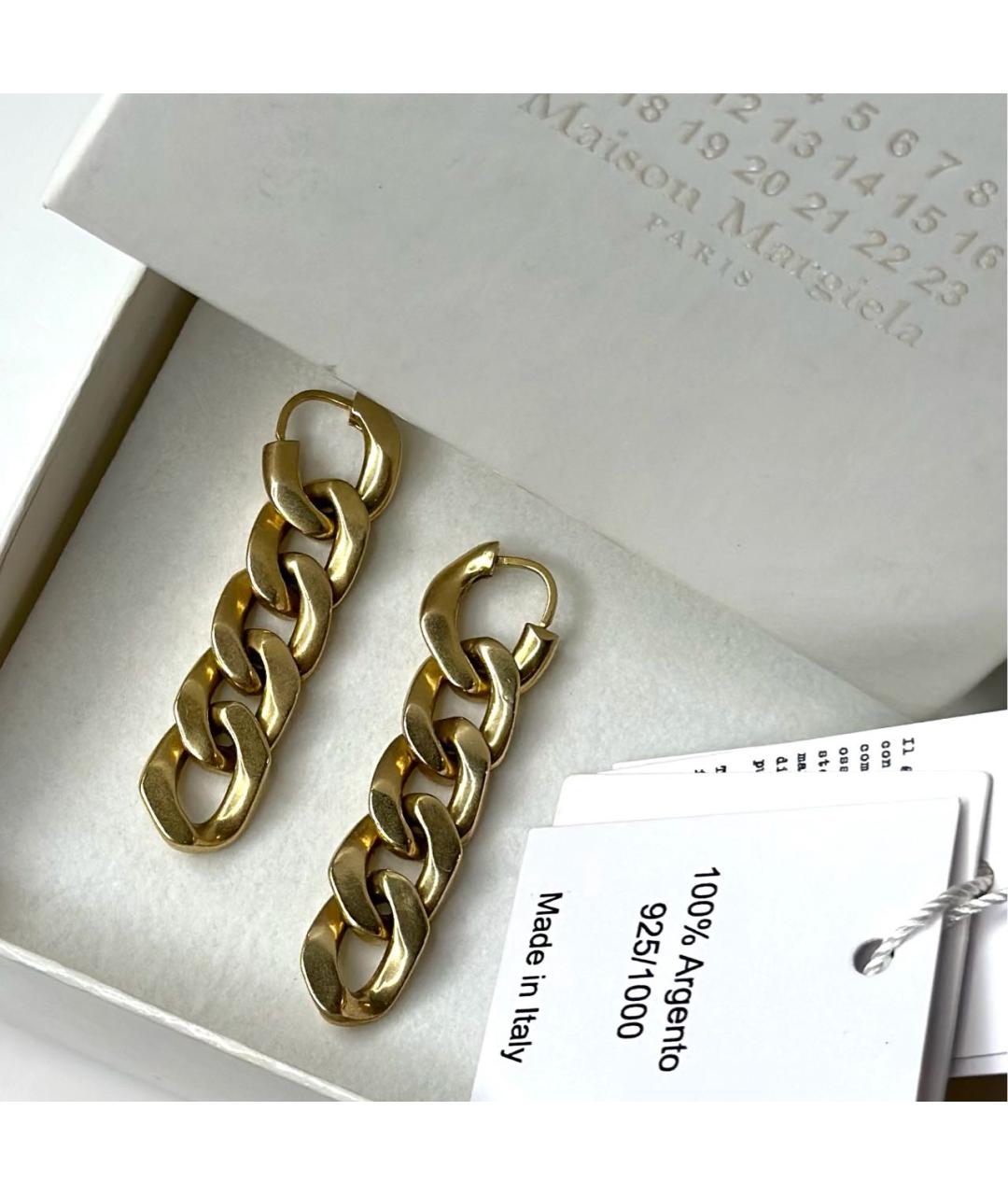 MAISON MARGIELA Золотые серебряные серьги, фото 6
