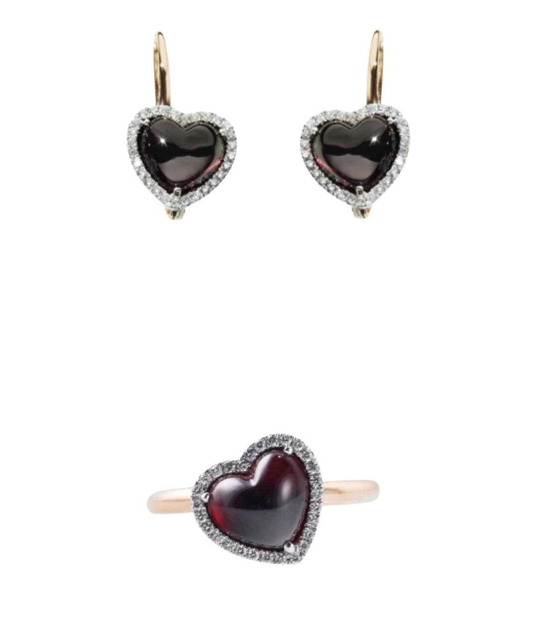 Mimi milano Бордовый комплект из желтого золота, фото 1