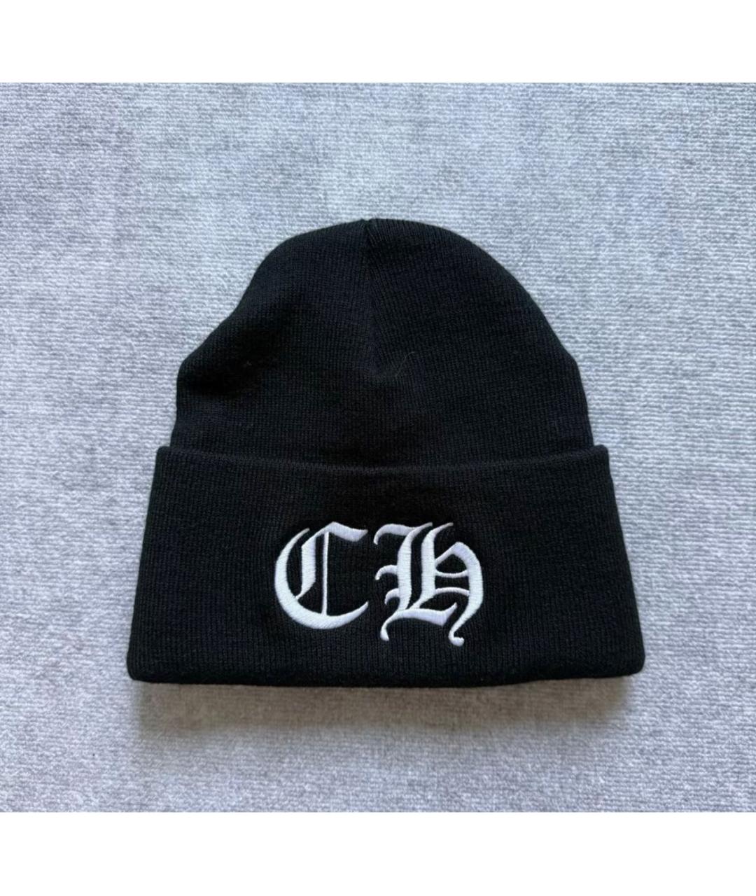 CHROME HEARTS Черная хлопковая шапка, фото 2