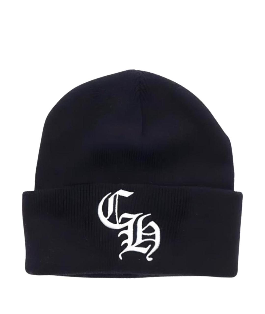 CHROME HEARTS Черная хлопковая шапка, фото 1