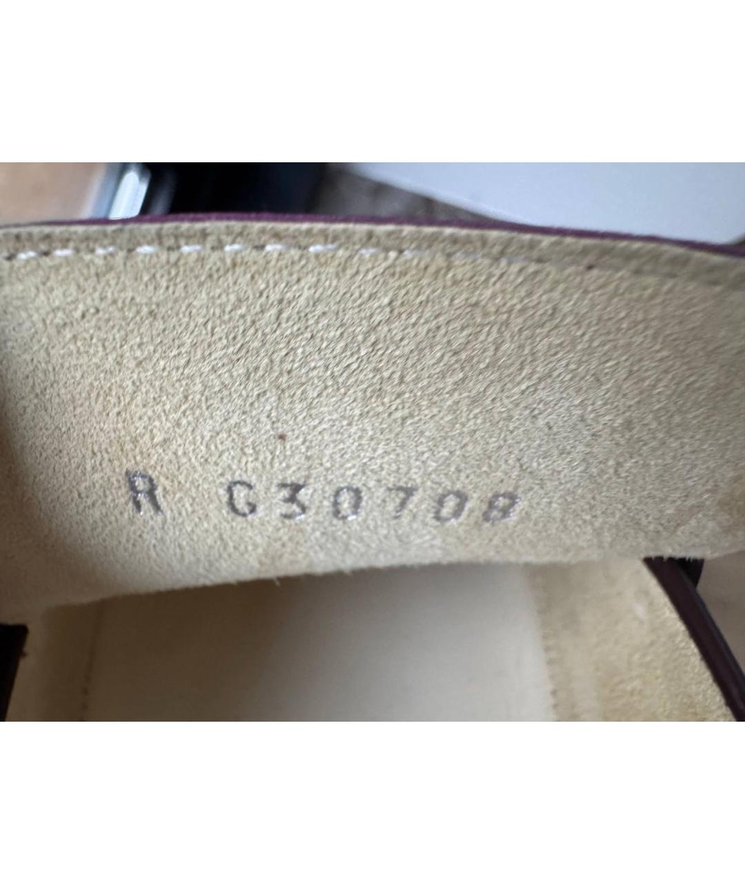 CHANEL Бордовые балетки из лакированной кожи, фото 6