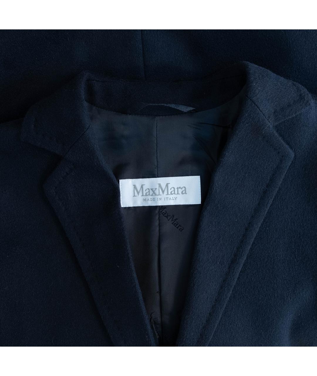MAX MARA Темно-синий шерстяной жакет/пиджак, фото 3