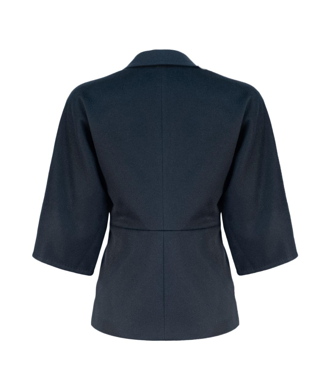 MAX MARA Темно-синий шерстяной жакет/пиджак, фото 2