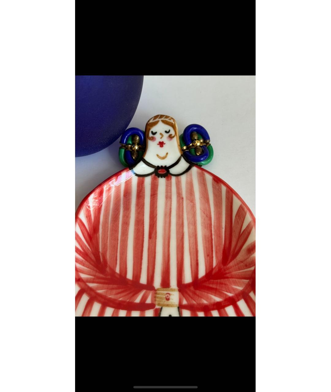 CHANEL Голубые стеклянные клипсы, фото 4