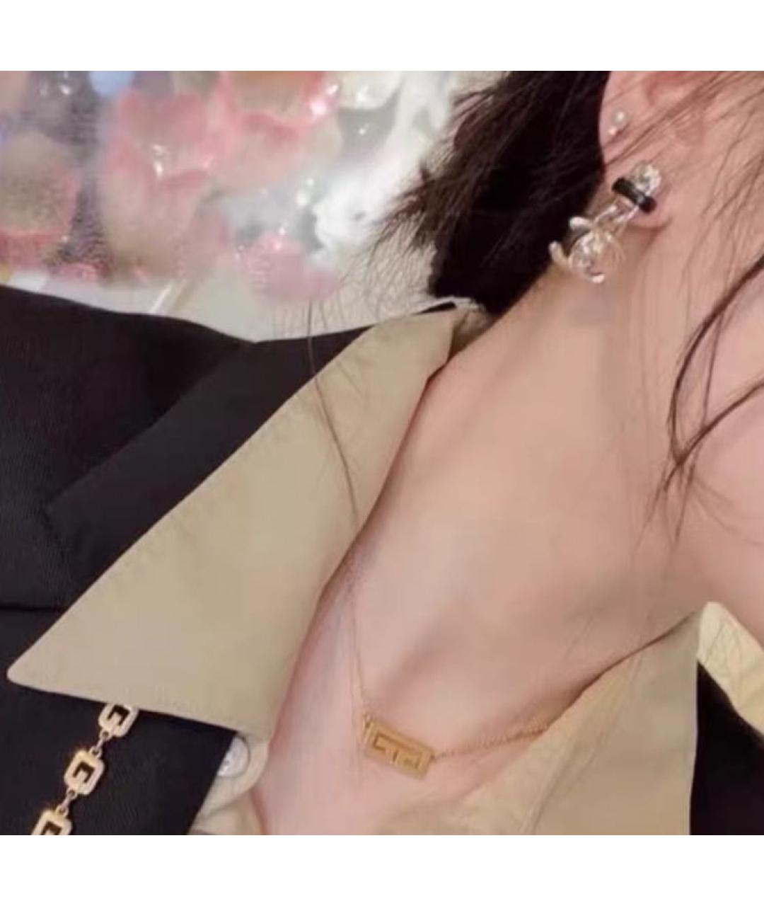 CHANEL Золотые металлические серьги, фото 4