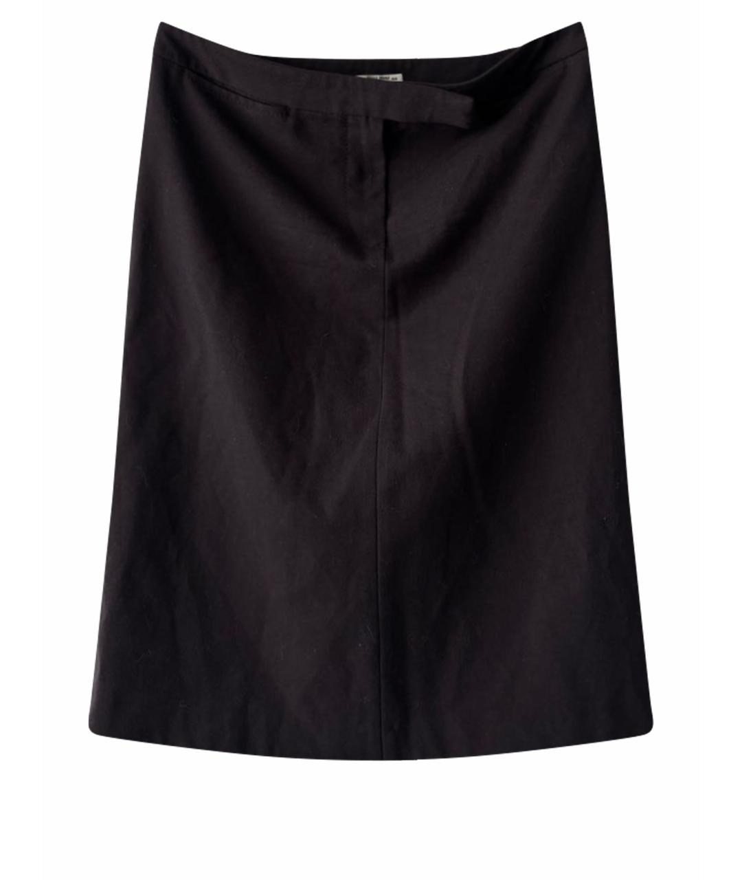 MIU MIU Коричневая шерстяная юбка миди, фото 1