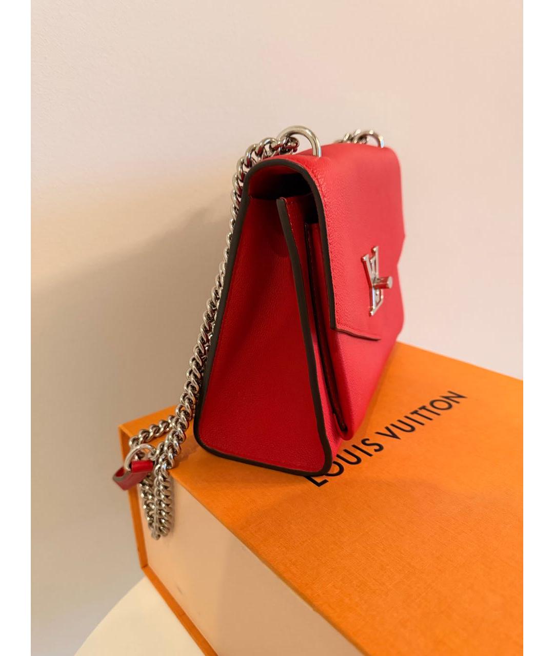 LOUIS VUITTON Красная кожаная сумка через плечо, фото 2