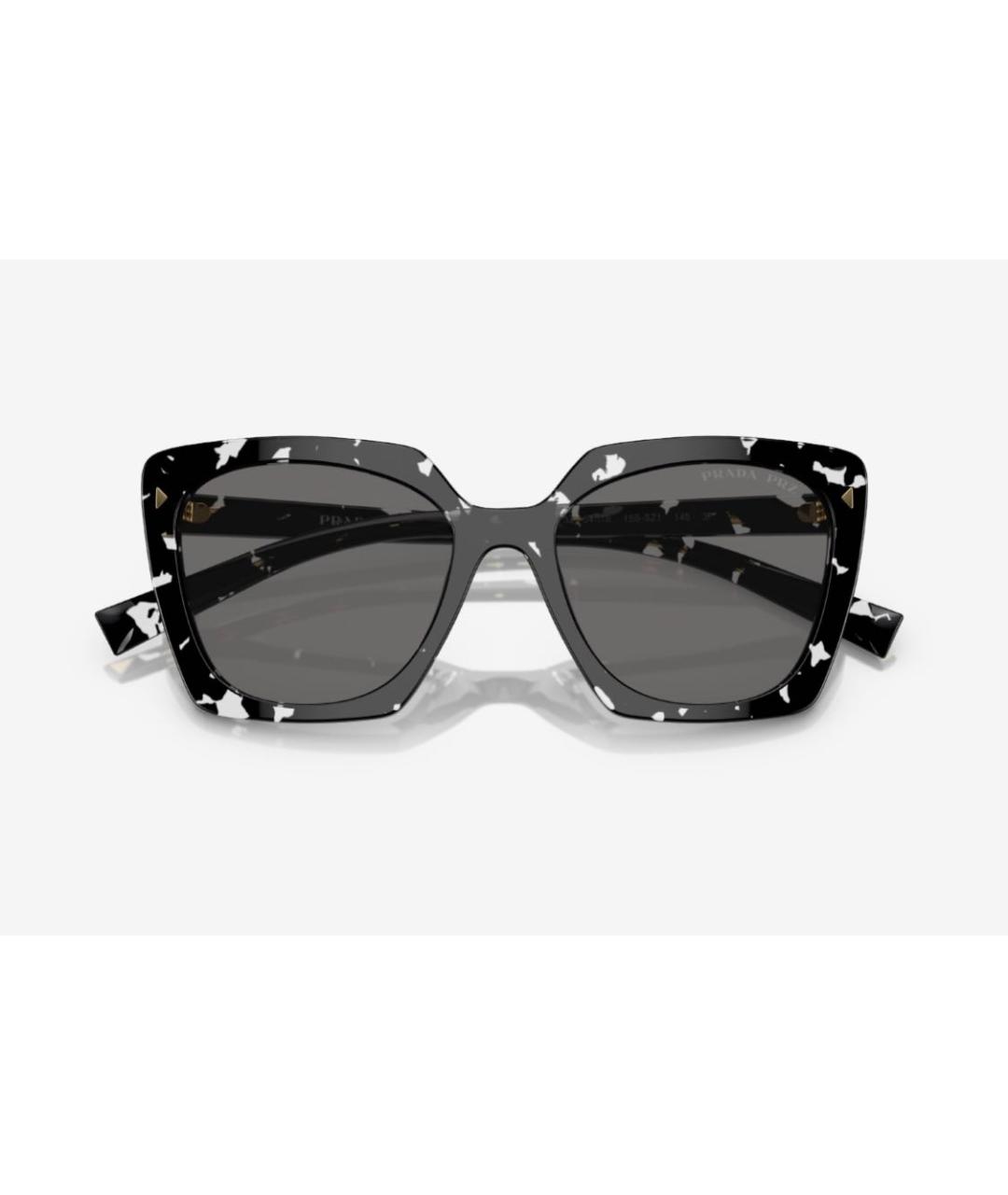 PRADA Черные пластиковые солнцезащитные очки, фото 4