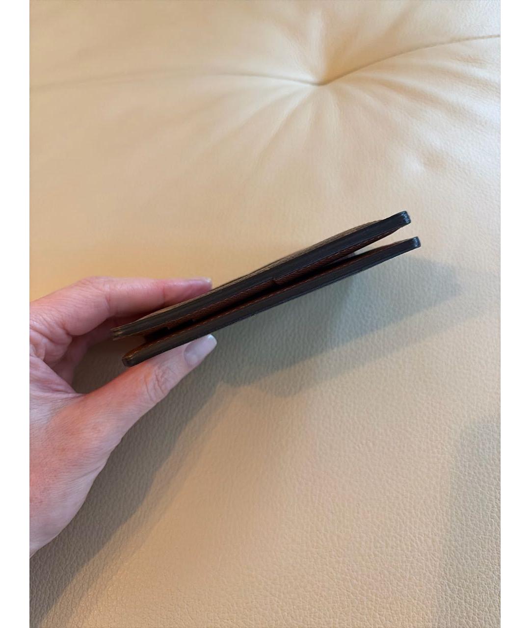 LOUIS VUITTON Коричневый кожаный кардхолдер, фото 8