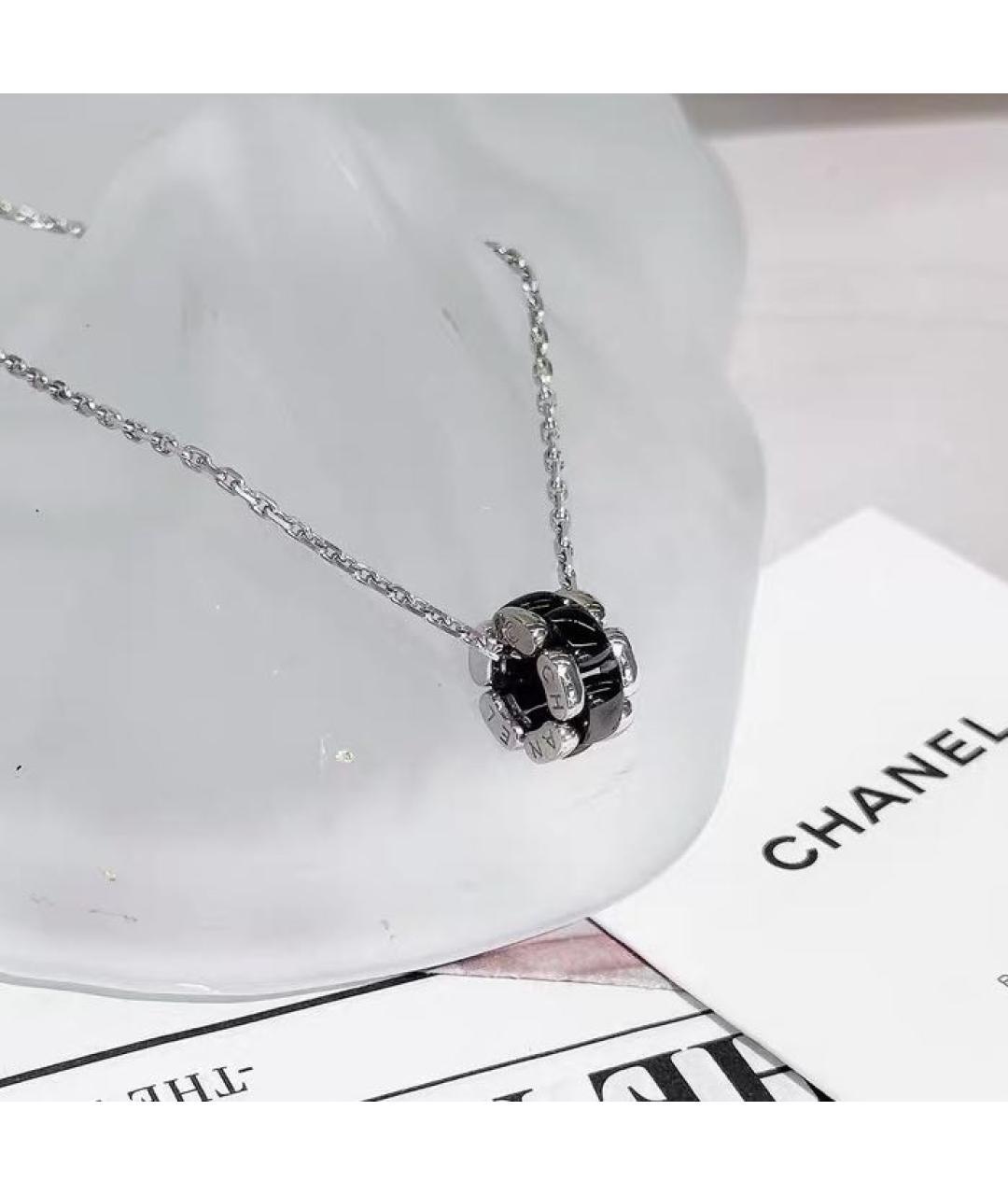 CHANEL Черное колье из белого золота, фото 4