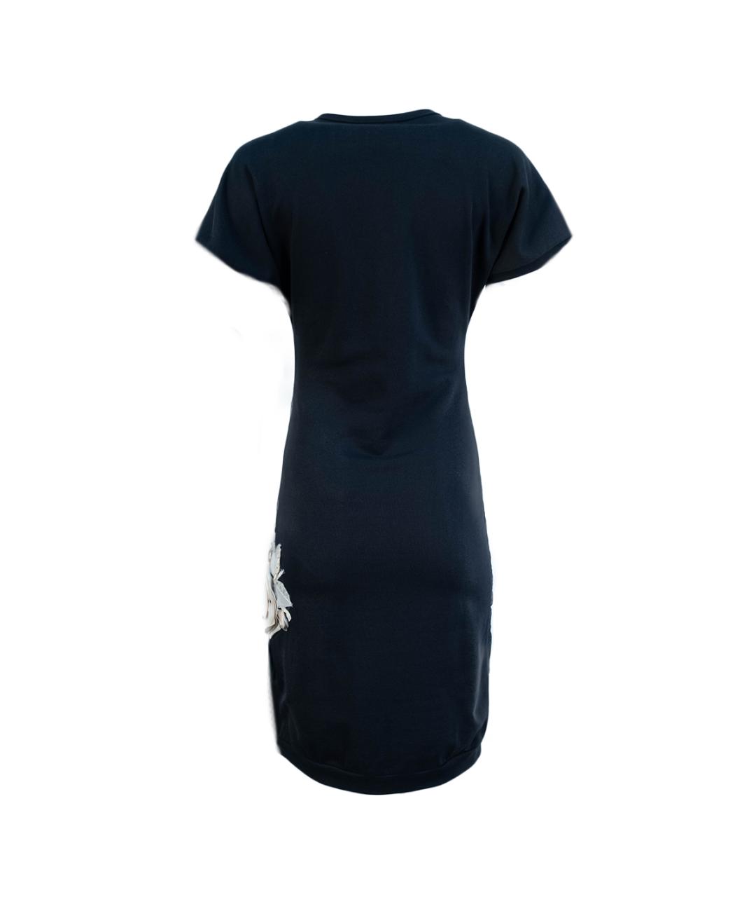 LANVIN Черное хлопковое повседневное платье, фото 2