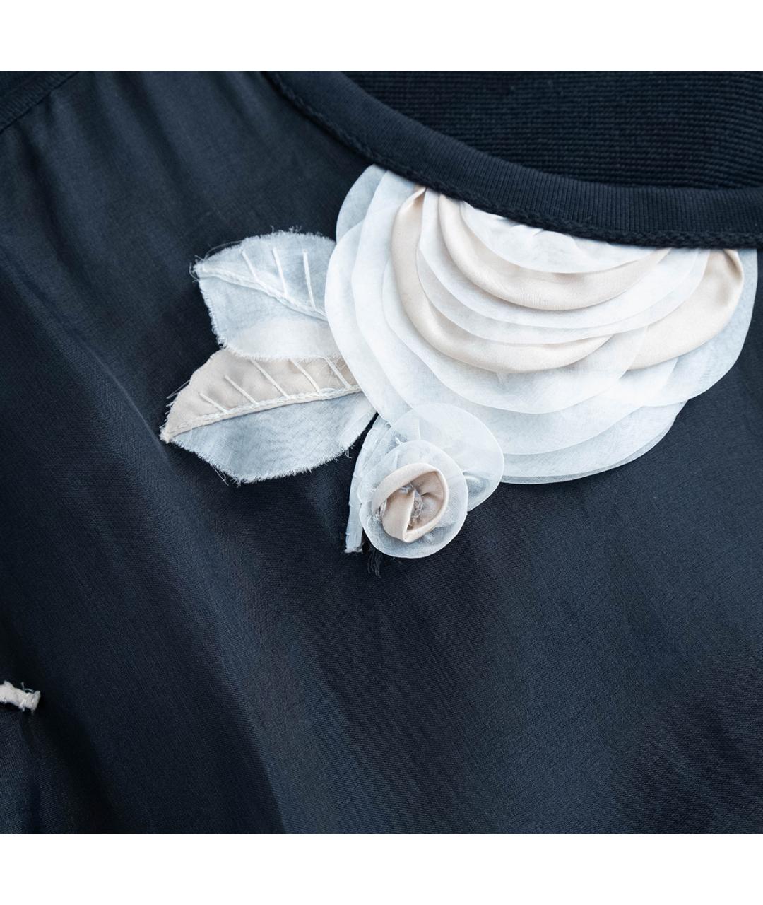 LANVIN Черное хлопковое повседневное платье, фото 4