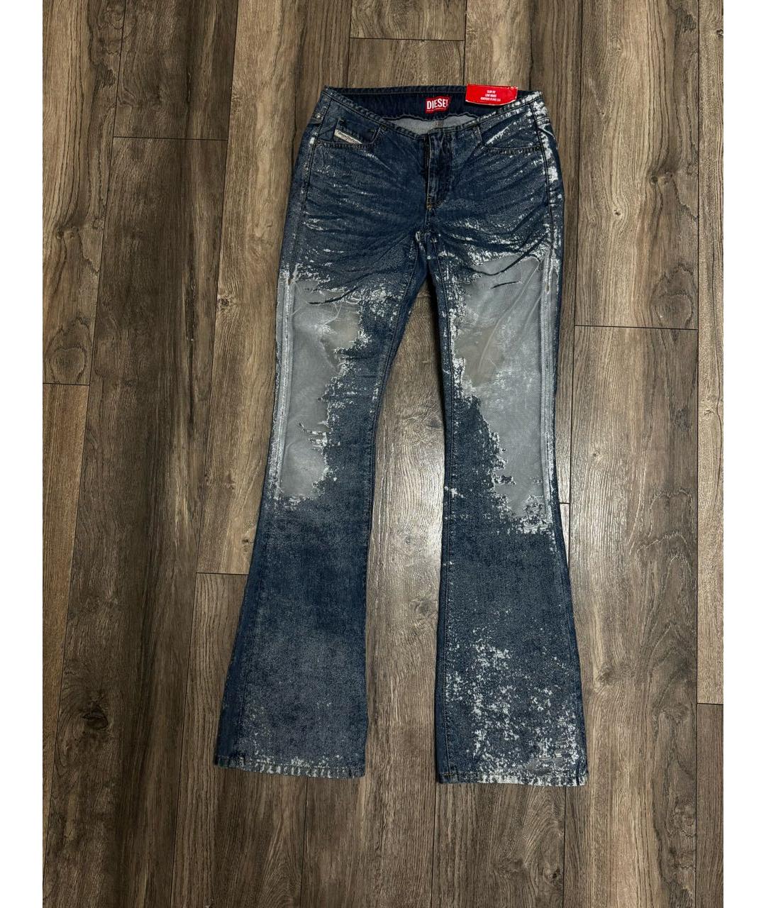 DIESEL Голубые хлопковые джинсы слим, фото 9