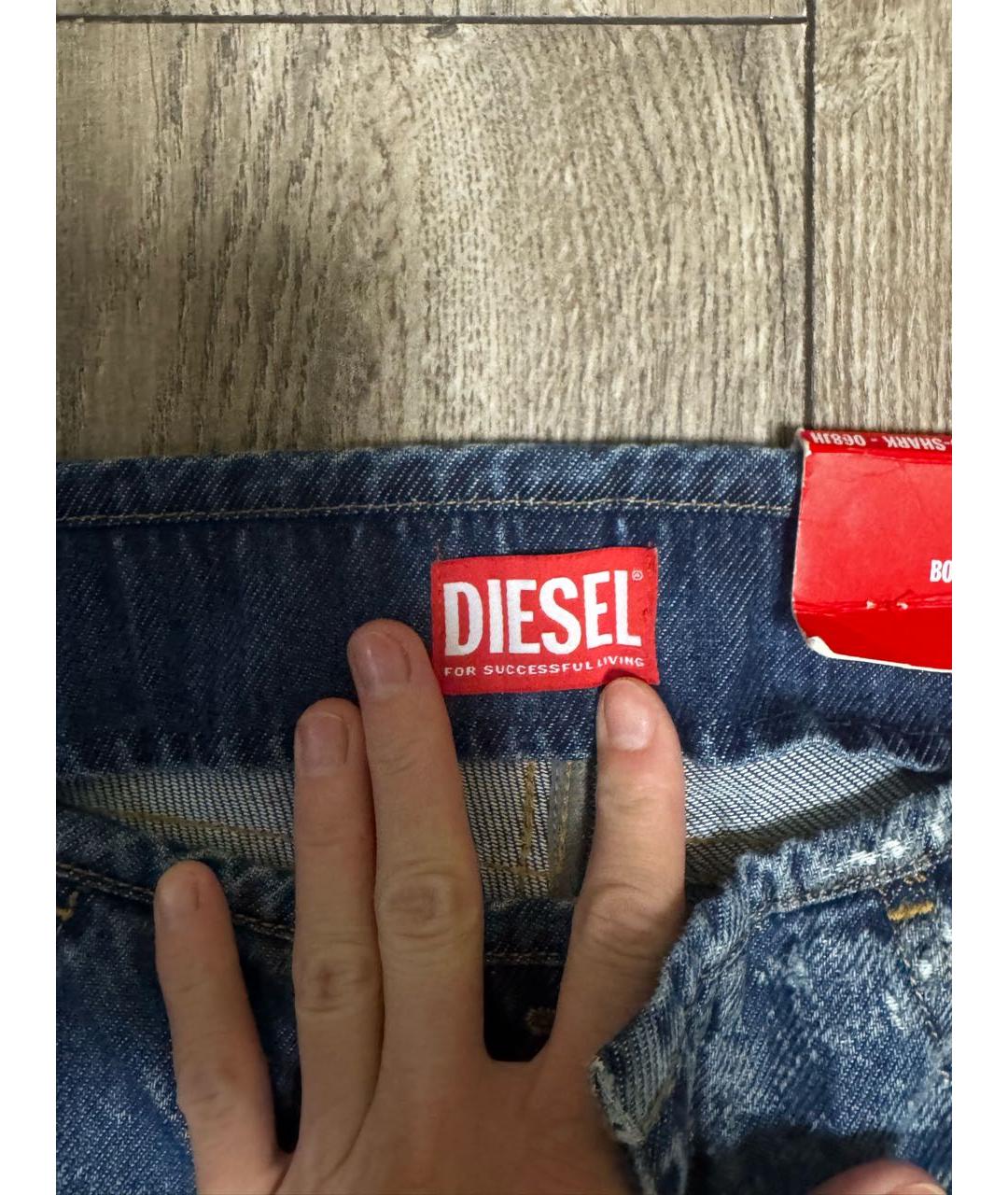 DIESEL Голубые хлопковые джинсы слим, фото 3