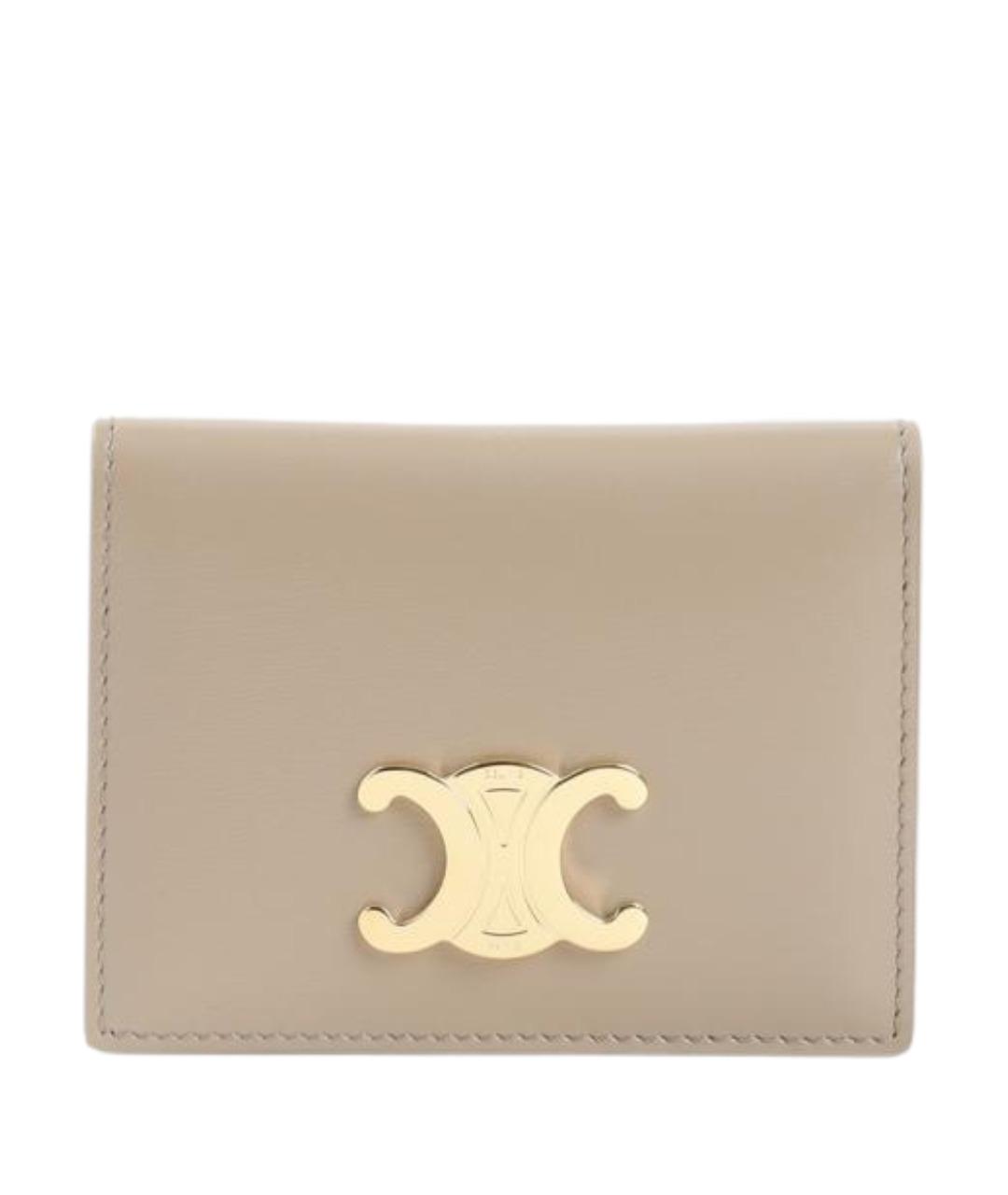 CELINE Бежевый кожаный кардхолдер, фото 1