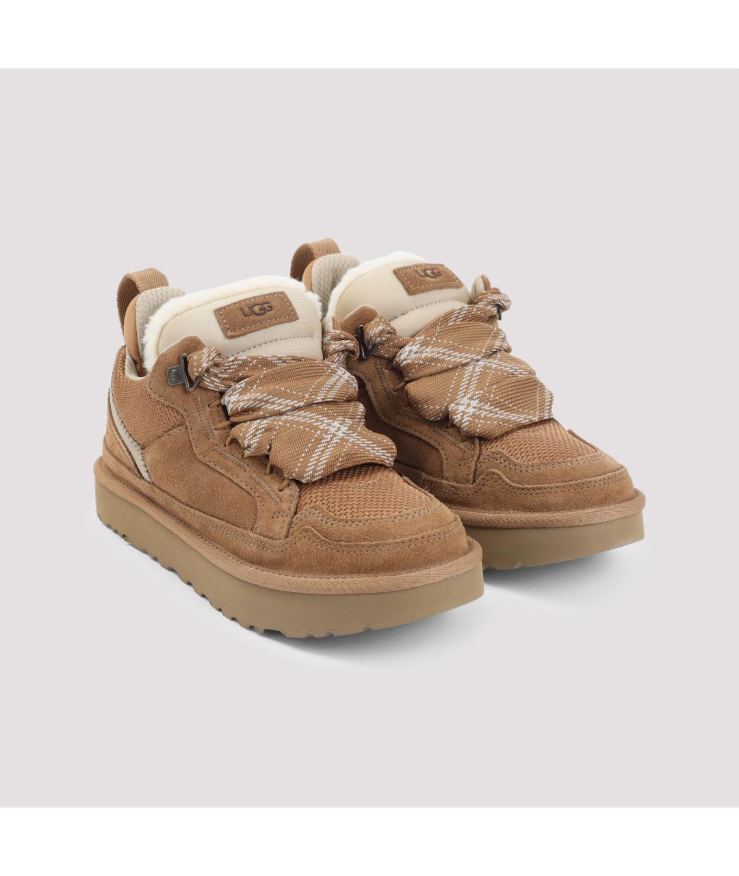 UGG AUSTRALIA Коричневые замшевые кроссовки, фото 5