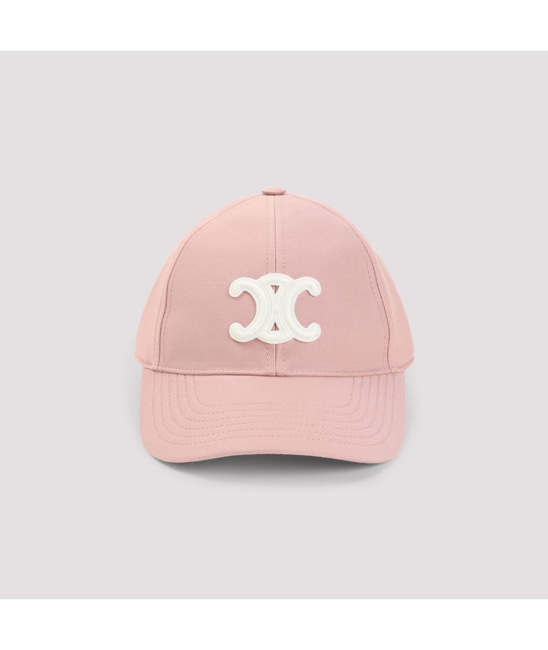 CELINE Розовая хлопковая кепка, фото 2