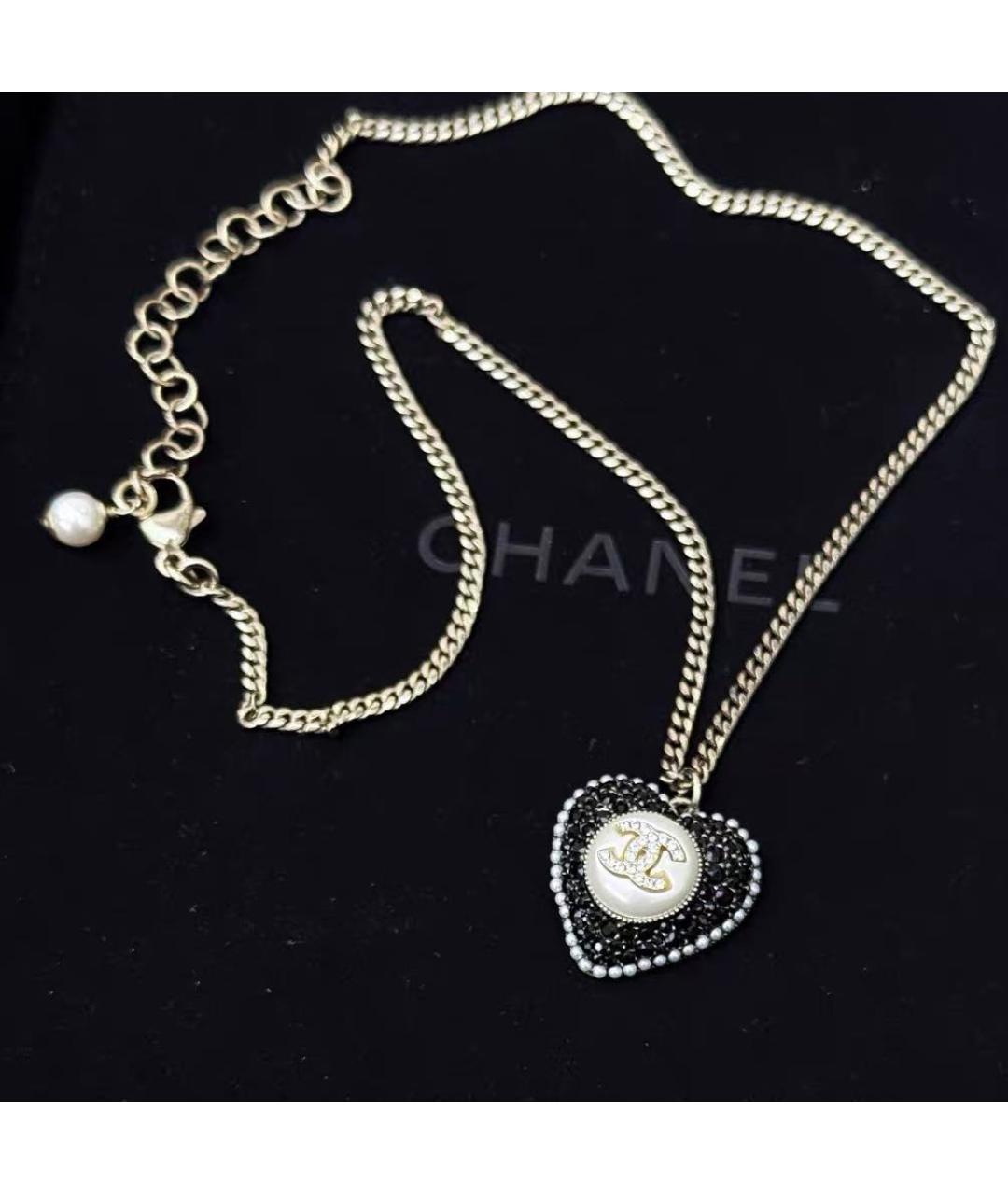 CHANEL Черное колье, фото 2
