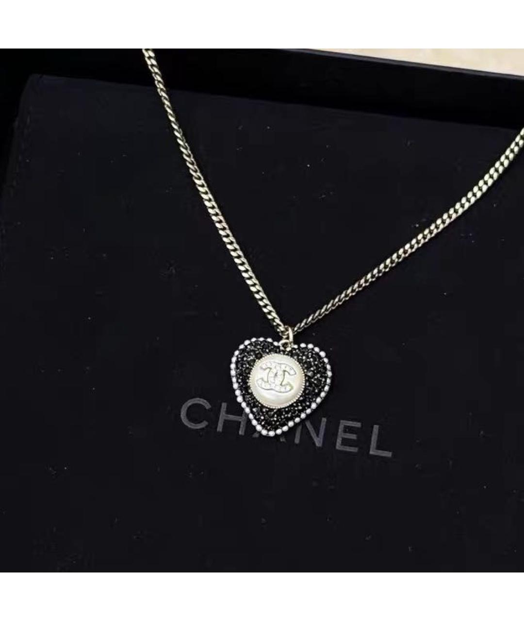 CHANEL Черное колье, фото 4