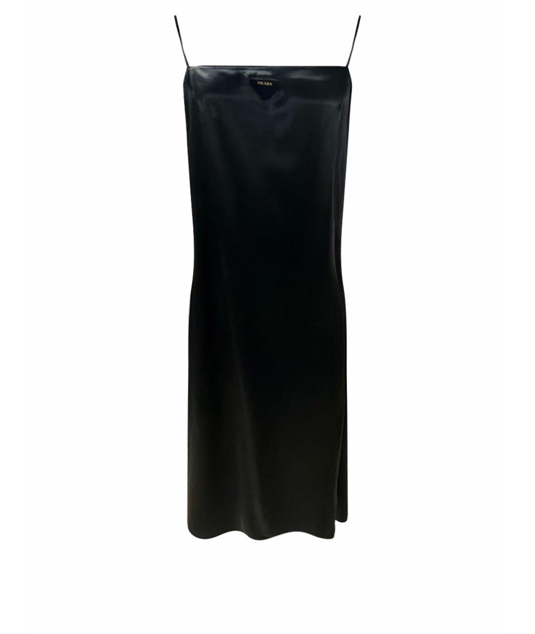 PRADA Черное вискозное вечернее платье, фото 1