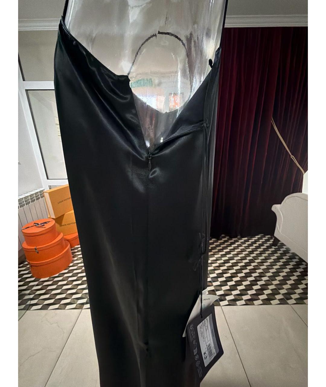 PRADA Черное вискозное вечернее платье, фото 7