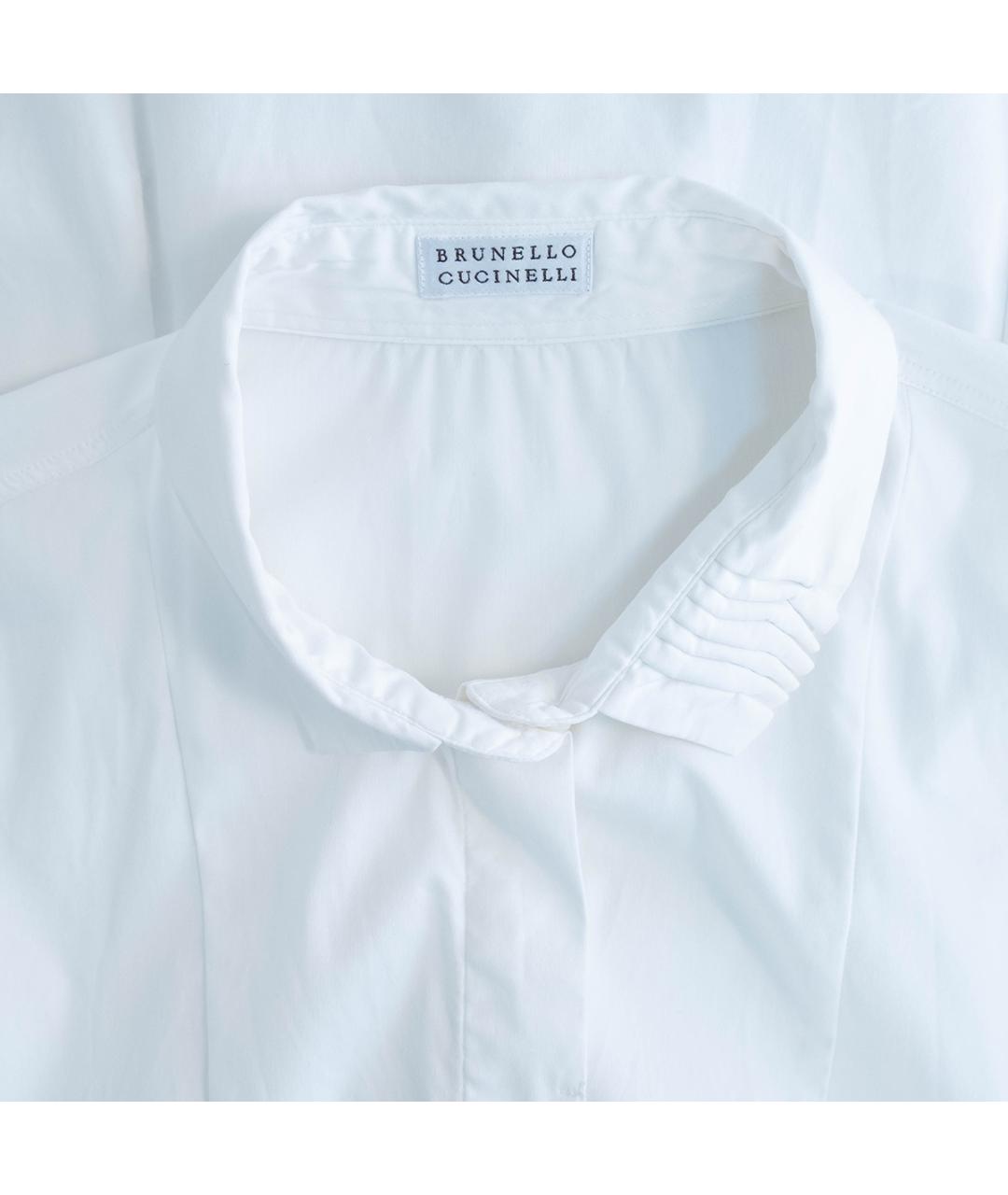 BRUNELLO CUCINELLI Белая хлопковая рубашка, фото 3