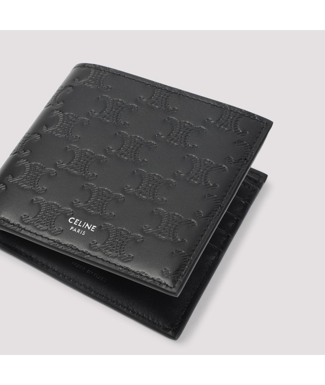 CELINE Черный кожаный кошелек, фото 6