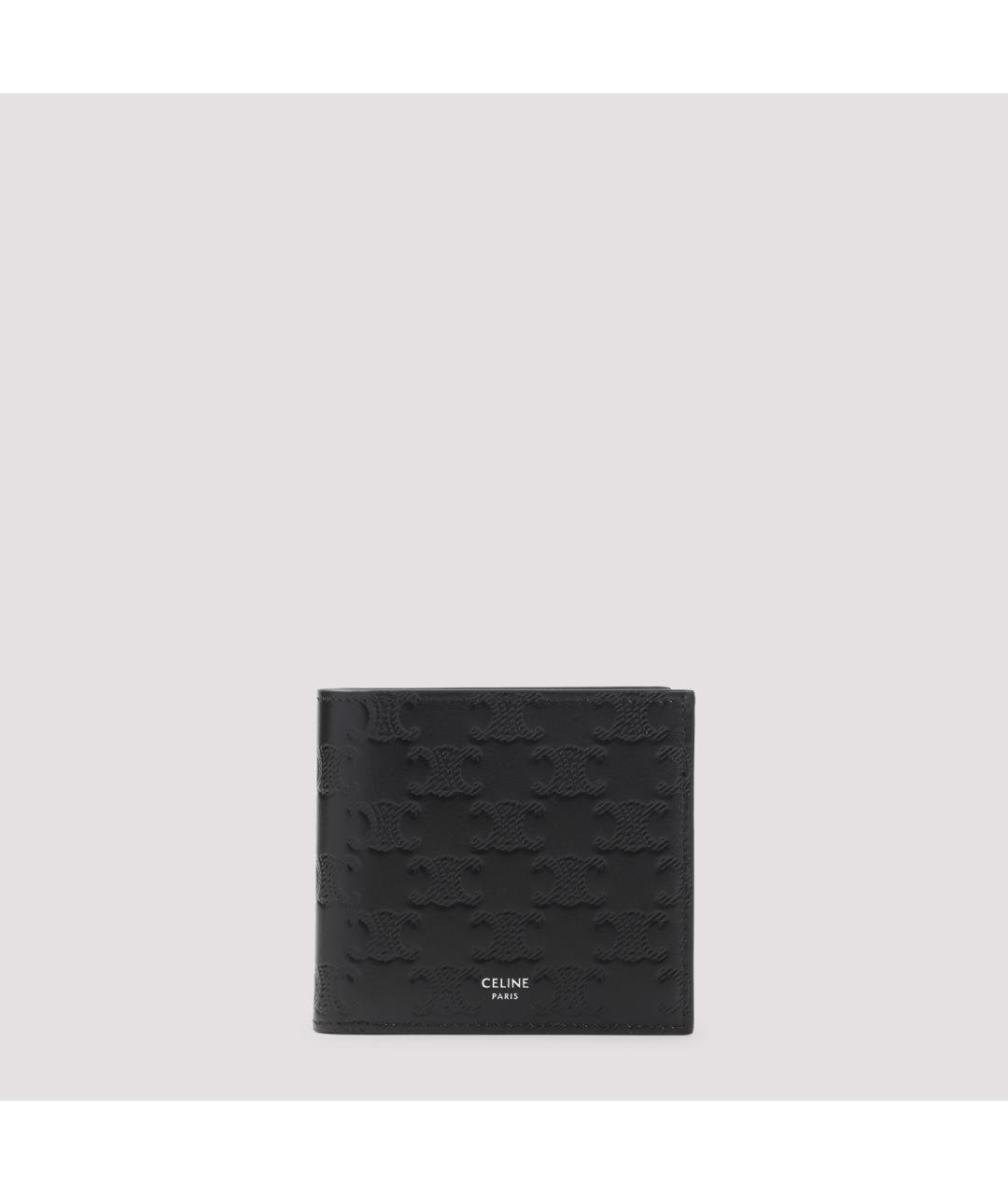 CELINE Черный кожаный кошелек, фото 2