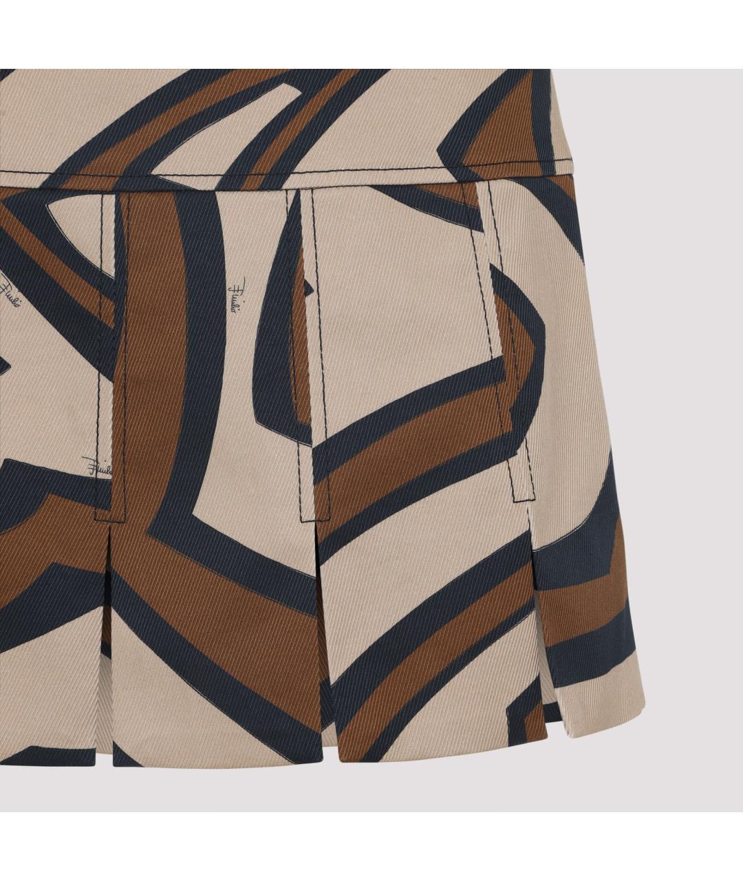 PUCCI Мульти хлопковая юбка мини, фото 5