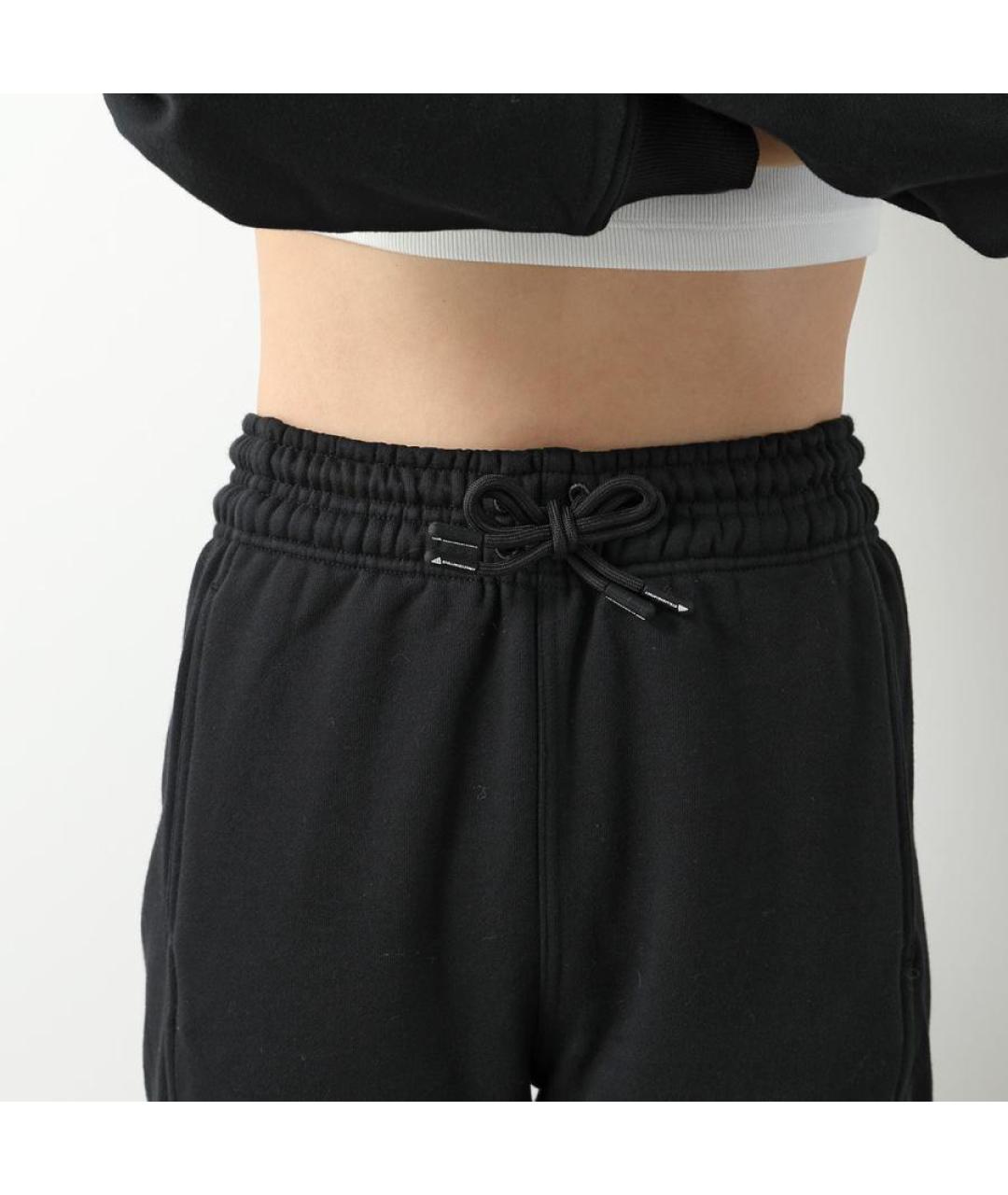 ADIDAS BY STELLA MCCARTNEY Черные хлопковые спортивные брюки и шорты, фото 6