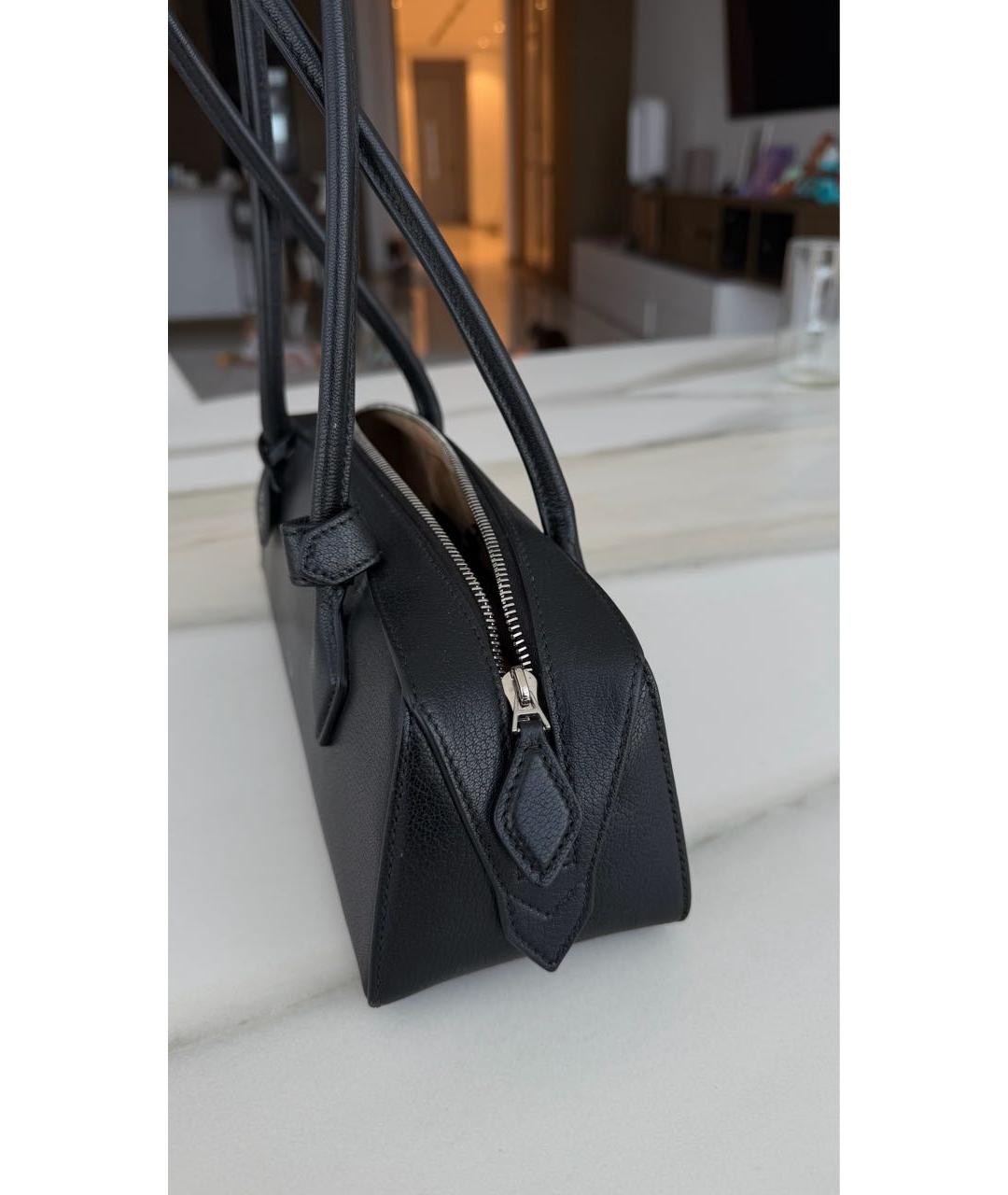 ALAIA Черная кожаная сумка через плечо, фото 2