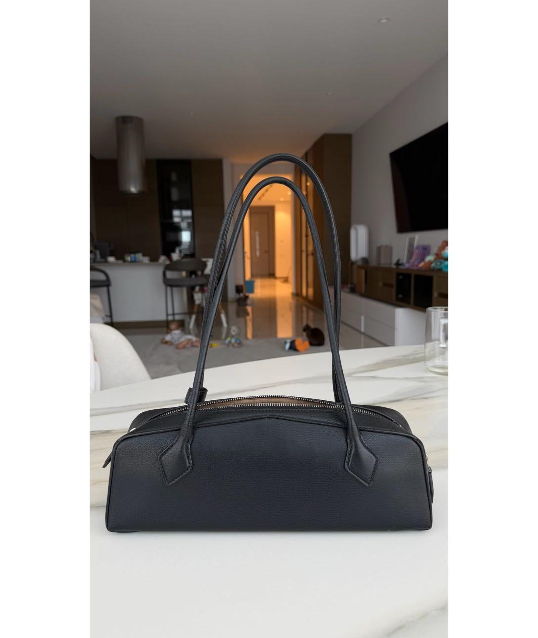 ALAIA Черная кожаная сумка через плечо, фото 3