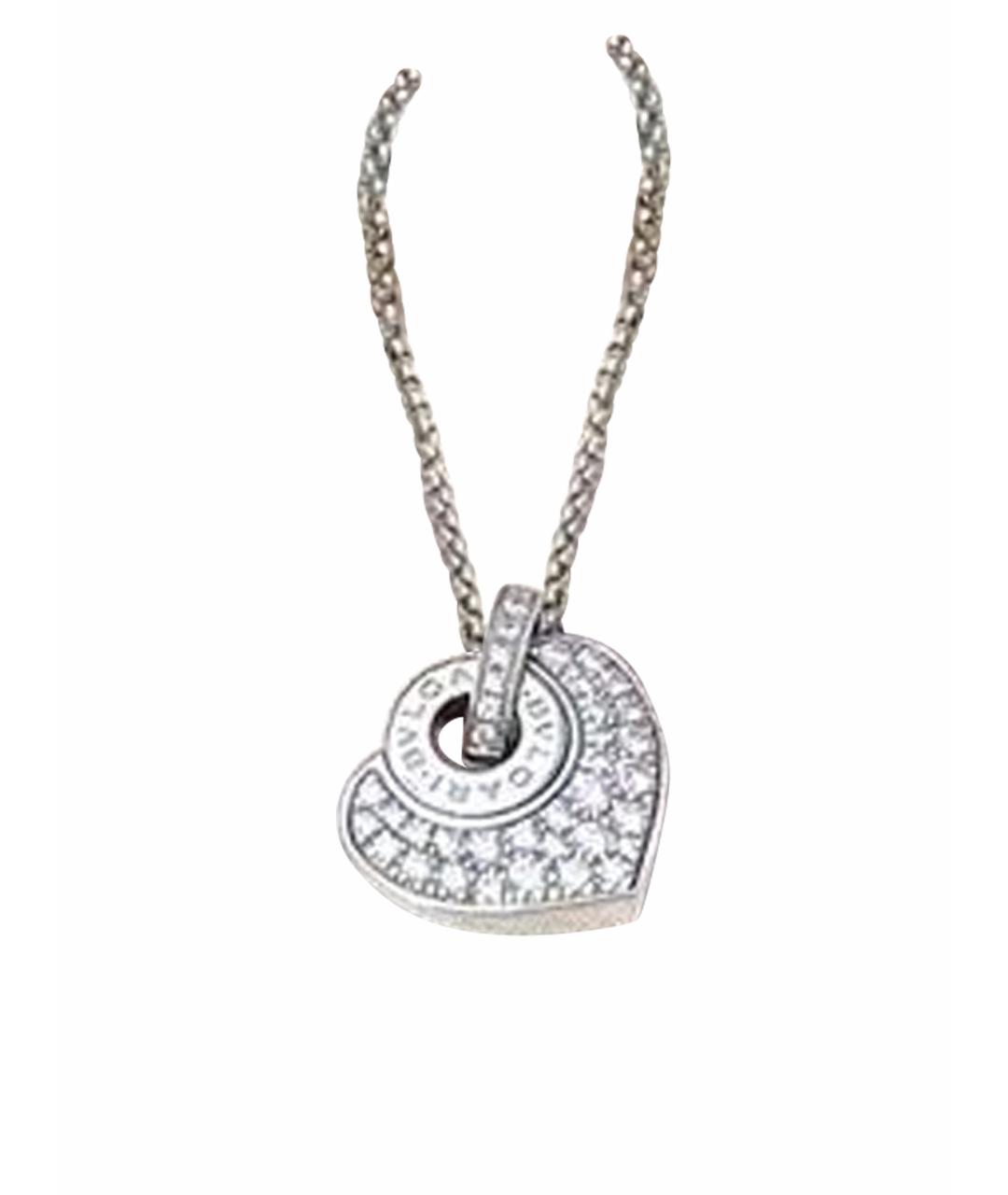 BVLGARI Серебряное колье из белого золота, фото 1