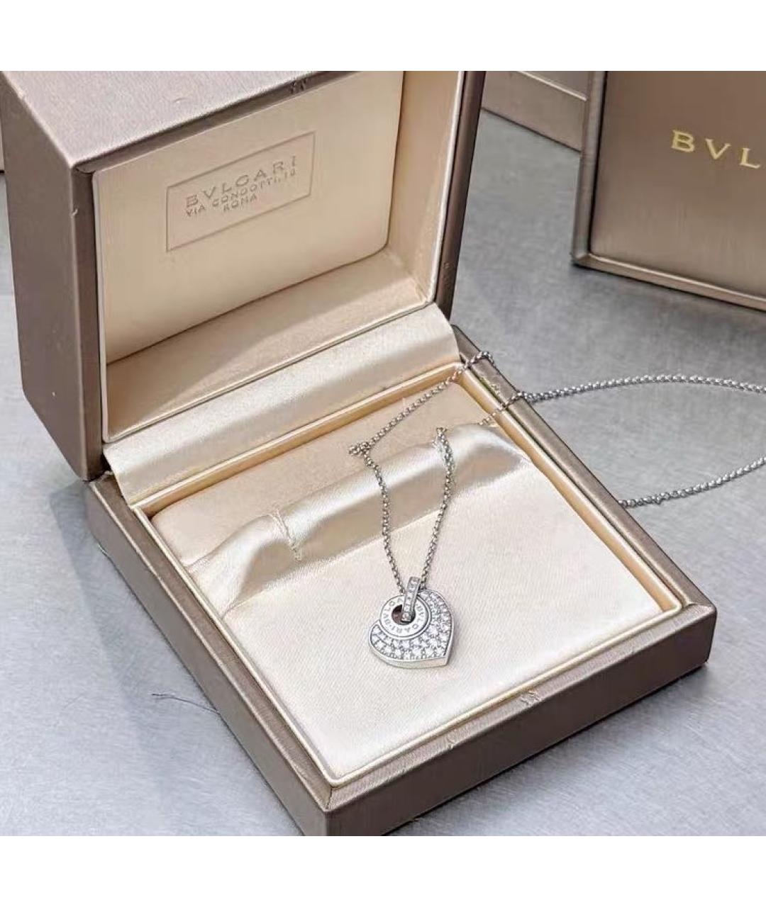 BVLGARI Серебряное колье из белого золота, фото 5