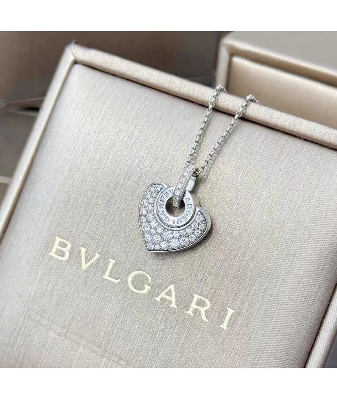 BVLGARI Серебряное колье из белого золота, фото 4