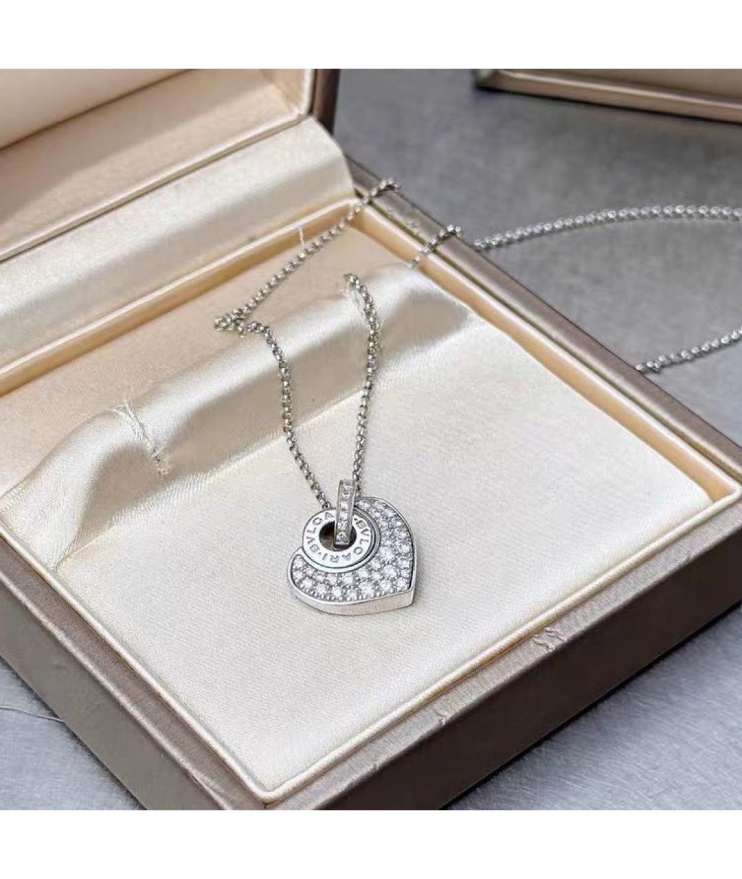 BVLGARI Серебряное колье из белого золота, фото 2