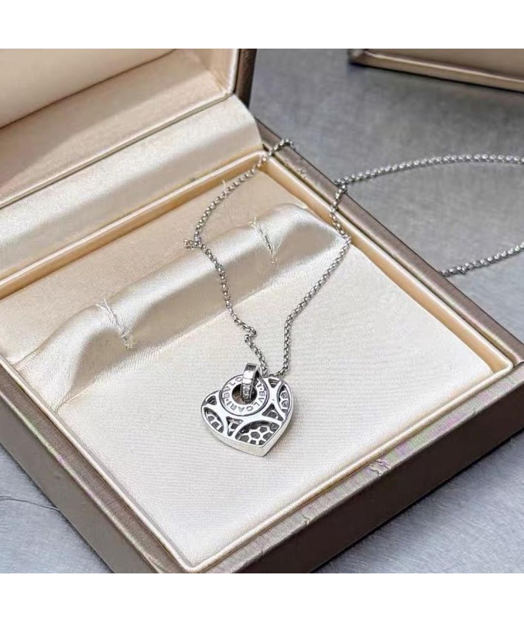BVLGARI Серебряное колье из белого золота, фото 3
