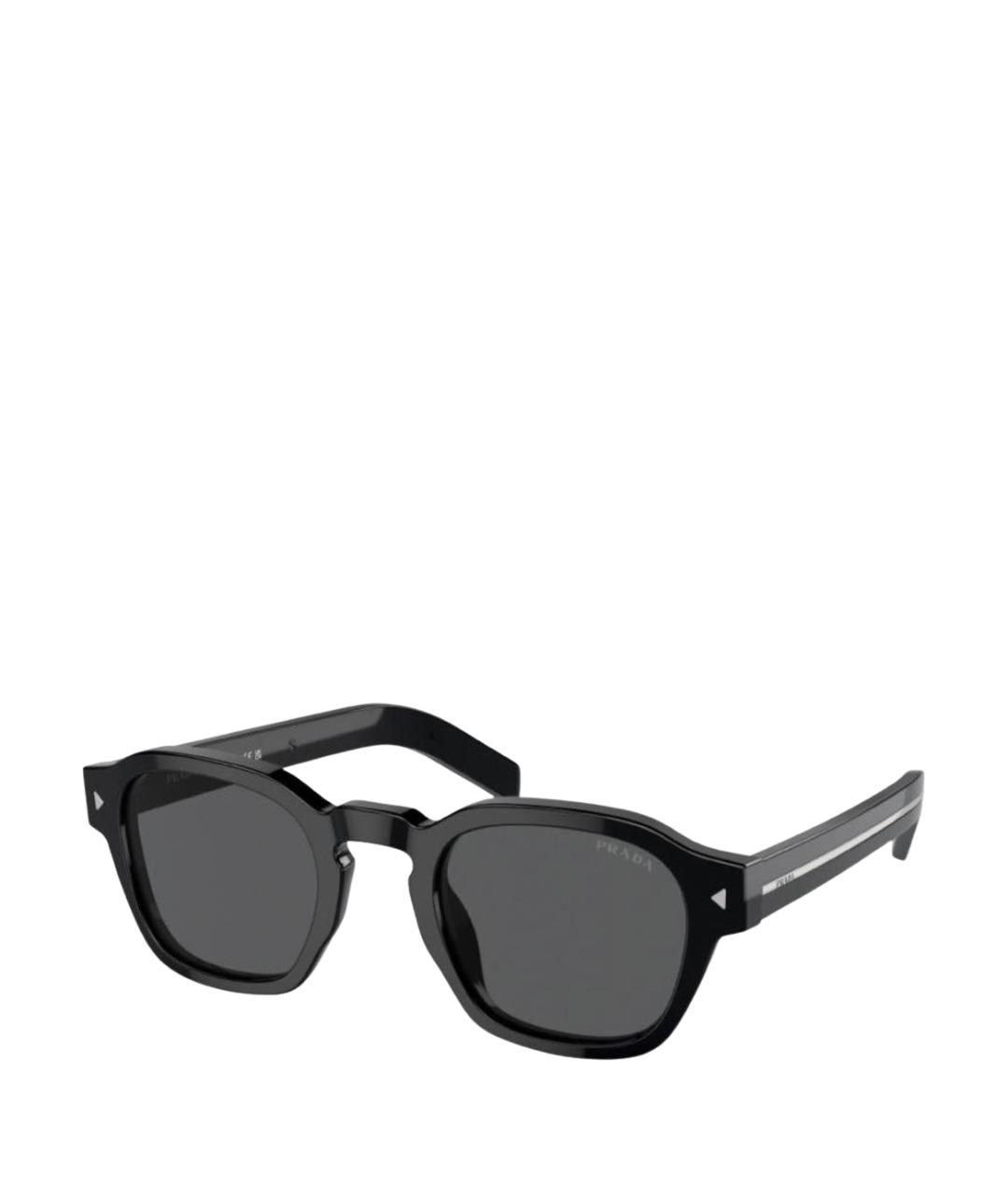 PRADA Черные пластиковые солнцезащитные очки, фото 1