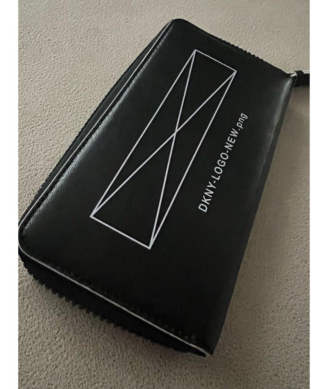 DKNY Черный кожаный кошелек, фото 2