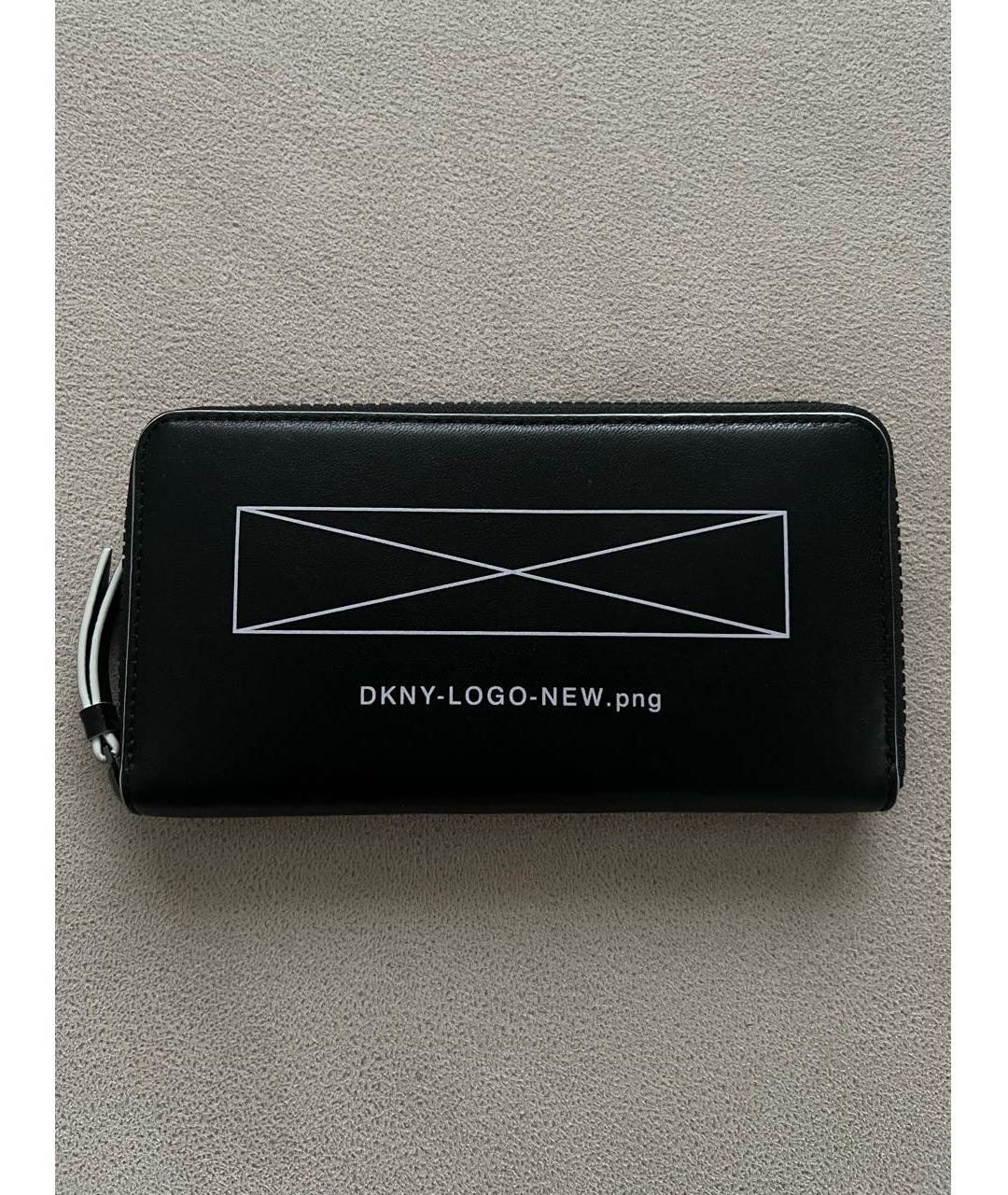 DKNY Черный кожаный кошелек, фото 7