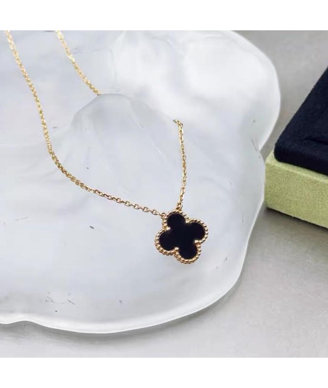 VAN CLEEF & ARPELS Черная подвеска из розового золота, фото 4